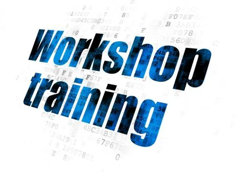 Education concept: Workshop Training on Digital background Illustrazione stock