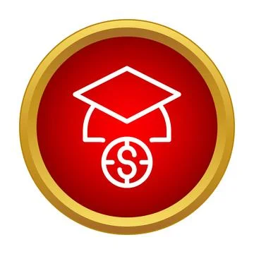 Education cost financial target concept in icon Stock Illustration