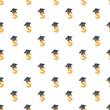 Education cost money seamless pattern background 스톡 일러스트