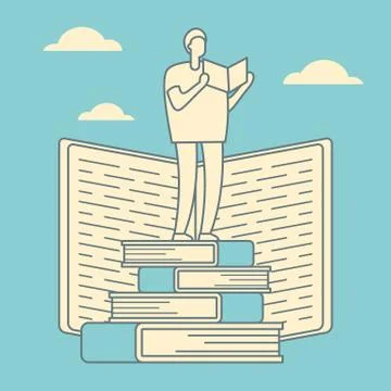 Education courses outline vector concept Stock Illustration