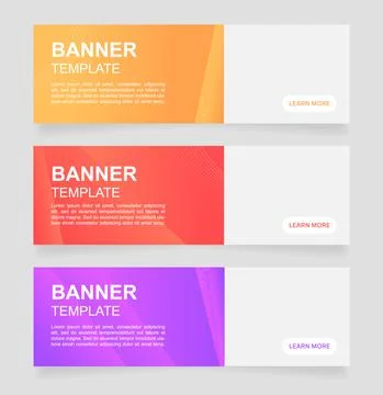 Education courses presentation web banner design template Illustrazione stock
