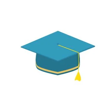 Education Cup on White Background. Student Graduation Hat. Flat Vector Illust Stock Illustration
