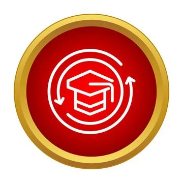 Education cycle concept with graduation cap icon イラスト素材
