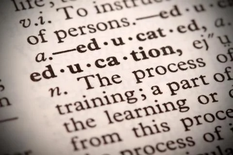 Education definition Stock Photos