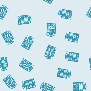 Education degree interview job glyph seamless pattern Stock Illustration