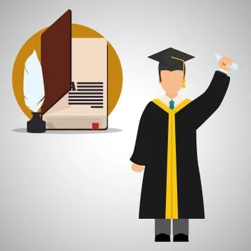 Education design. learning icon. isolated illustration , vector Illustrazione stock