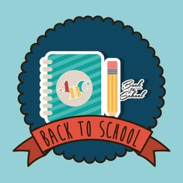 Education design over blue background, vector illustration. 스톡 일러스트