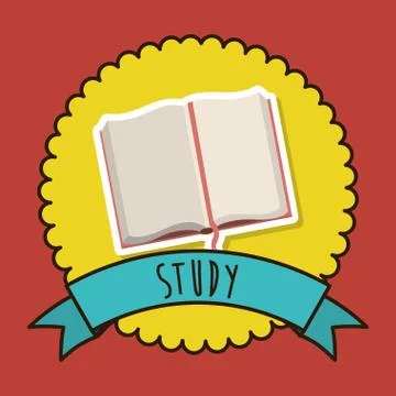 Education design over red background, vector illustration. イラスト素材