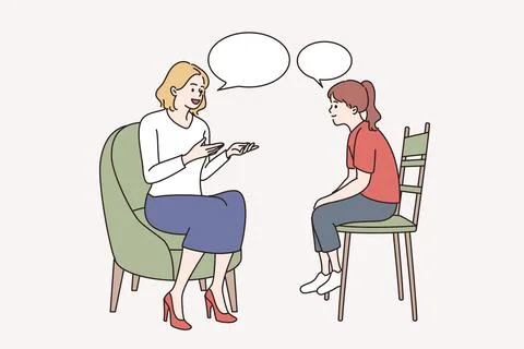 Education, development, communication with children concept. Illustrazione stock