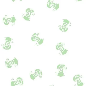 Education diving school glyph vector seamless pattern Stock Illustration
