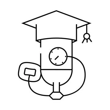 Education diving school line icon vector illustration Stock Illustration