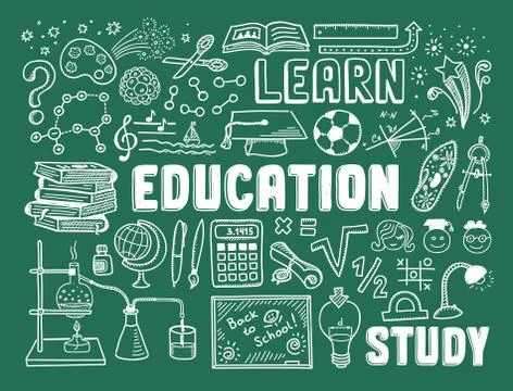 Education doodle elements イラスト素材