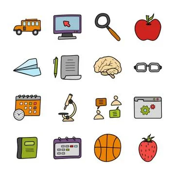 Education Doodle Vectors Pack Stock Illustration