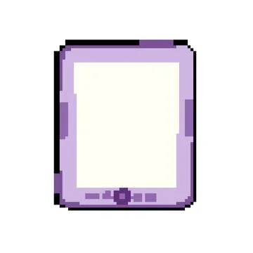 Education e-reader pixel art vector illustration Illustrazione stock