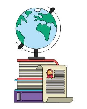 Education elements cartoon Stock Illustration