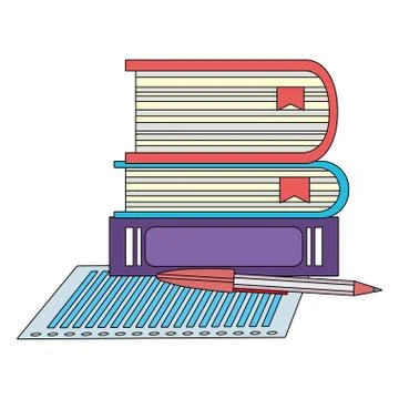 Education elements cartoon Stock Illustration