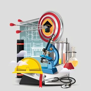 Education Elements Design Illustrazione stock