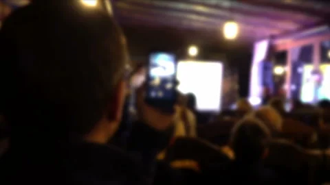 Education event - presenting something to group of kids at educational event Stock Footage 107874069