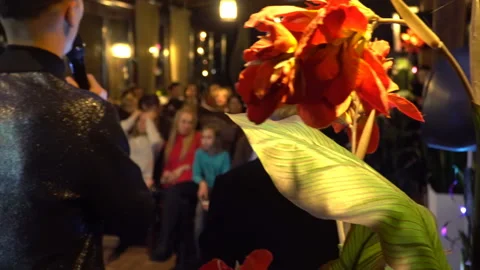 Education event - presenting something to group of kids at educational event Stock Footage 107874664