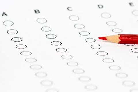 Education examination empty check list Stock Photos