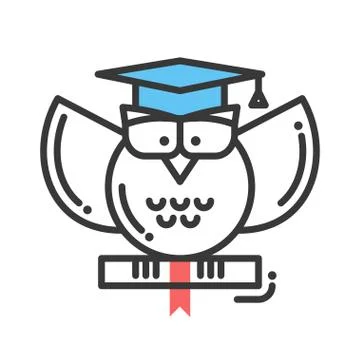 Education flat design single isolated icon Stock Illustration