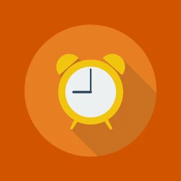 Education Flat Icon. Clock Stock Illustration