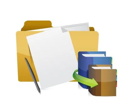 Education folder objects illustration design over a white background Stock Illustration