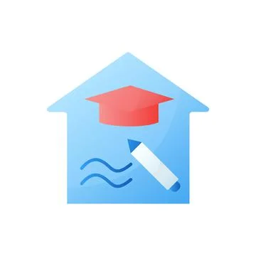 Education freedom flat icon Stock Illustration