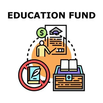 Education fund concept representing student training scholarship Stock Illustration