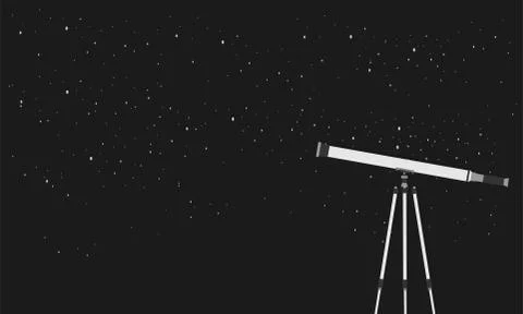Education future concept vector flat illustration.Telescope stands on books a Illustrazione stock