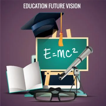 Education future vision design Illustrazione stock