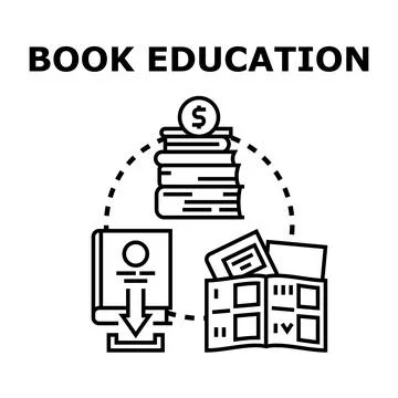 Education gaining knowledge reading and learning concept Stock Illustration