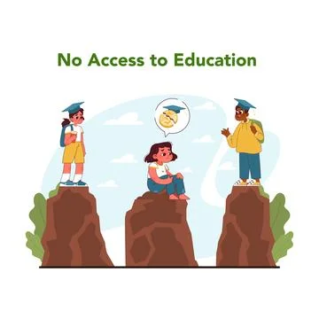 Education gap concept. Flat vector illustration イラスト素材