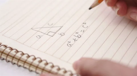 Education Geometry Pythagoras Theorem Stock Footage 44556443