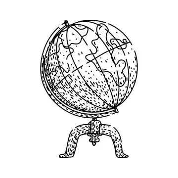 Education global map globe earth illustration Stock Illustration