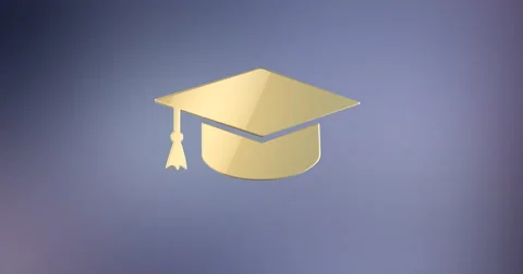 Education Gold  3d Icon Video stock 67201953