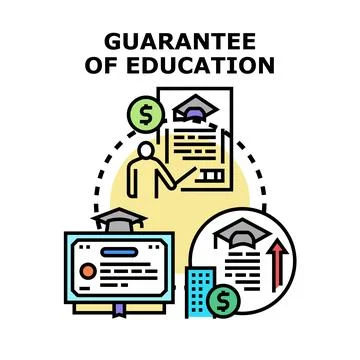 Education guarantee concept securing future career growth Stock Illustration