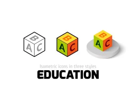 Education icon in different style Stock Illustration