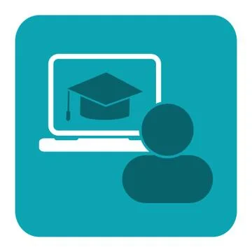 Education icon. Flat vector illustration for e-learning and online education. Stock Illustration