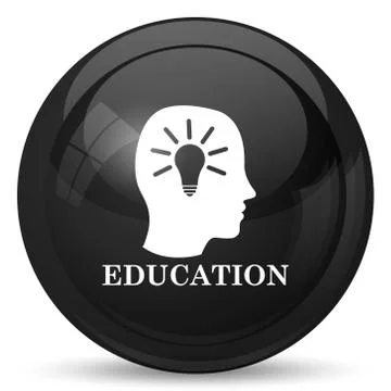 Education icon. Internet button on white background.. Illustrazione stock