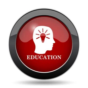 Education icon. Internet button on white background.. 스톡 일러스트