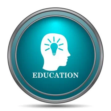 Education icon. Internet button on white background.. 스톡 일러스트