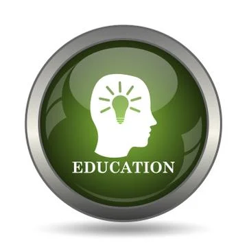 Education icon. Internet button on white background. . Stock Illustration
