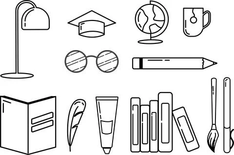 Education icon isolated elements vector illustration Stock Illustration