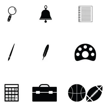 Education icon set Illustrazione stock