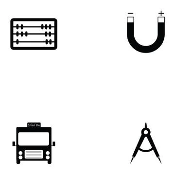 Education icon set Stock Illustration