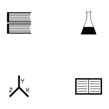 Education icon set Stock Illustration