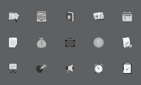 Education icon set Stock Illustration