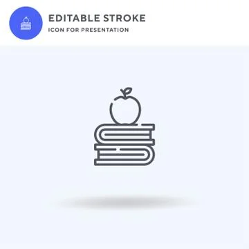 Education icon vector, filled flat sign, solid pictogram isolated on white, logo Stock Illustration