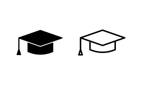 Education icon vector. Graduation cap sign and symbol. Graduate. Students cap 스톡 일러스트